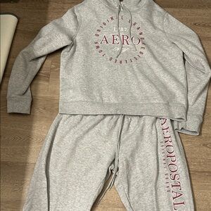 Aeropostale Heather Gray and Pink Lounge Set